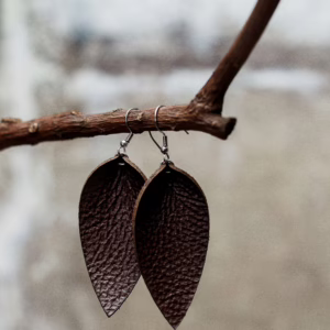Leather earrings