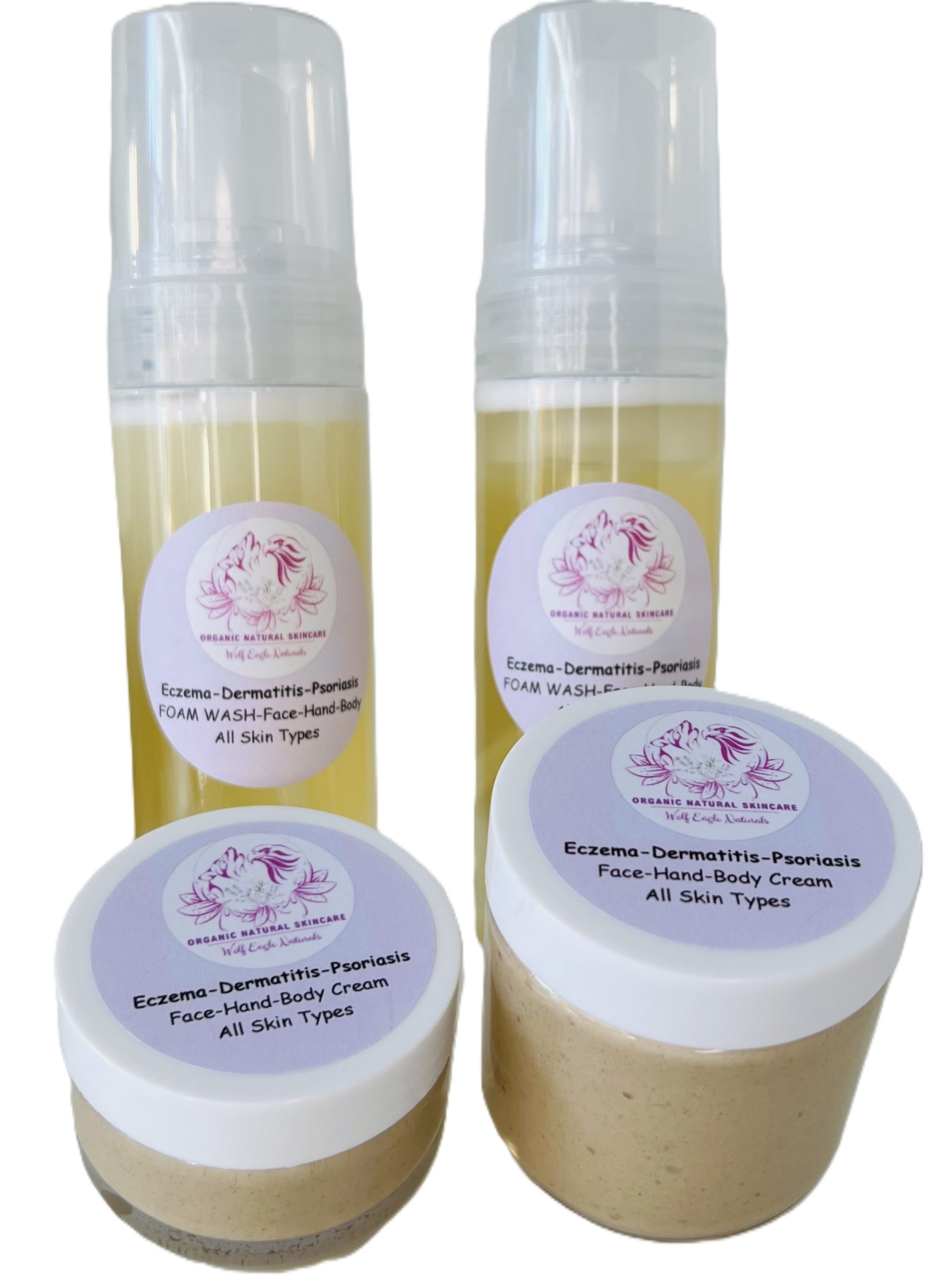 Eczema, Atopic-Dermatitis, Psoriasis Cream and Special Gentle Foam face wash for skincare