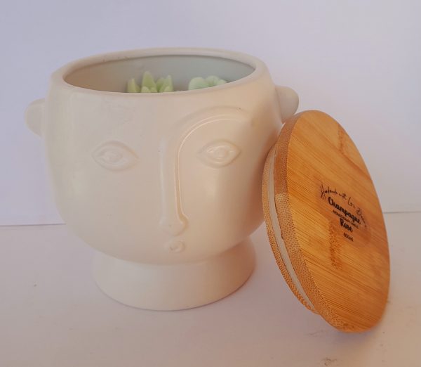 Soy Coconut Wax Face Candle 600ml-succulents
