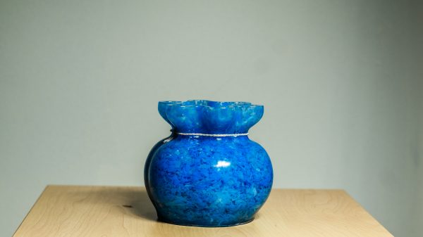 Handcrafted diffusers and vases made from recycled textiles.