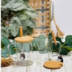 Glass Mug With Bamboo Lid - Image 2