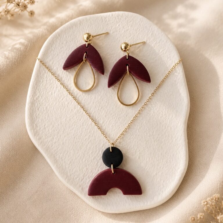 Burgundy Petal <br>Jewelry Set Burgundy Petal Jewelry Set