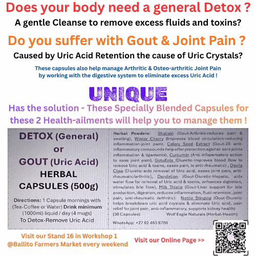 GOUT - DETOX (Uric Acid Cleanse) Capsules - Image 2
