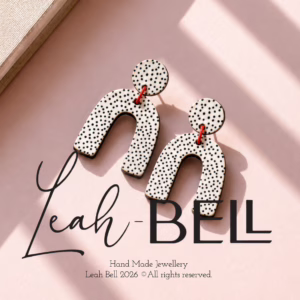 spotted wooden earrings
