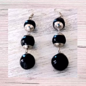 Drop Earrings Black