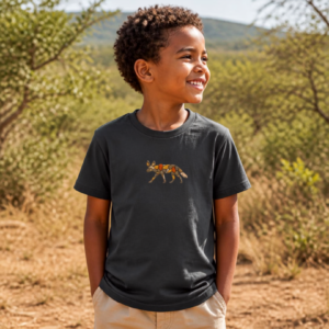 Charcoal Wild Dog Embroided T-Shirt